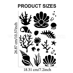 1Pc PET Hollow Out Drawing Painting Stencils&nbsp;DIY-MA0004-35B