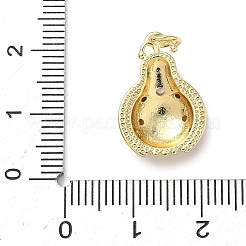 Brass Micro Pave Cubic Zirconia Pendants&nbsp;KK-I379-07G