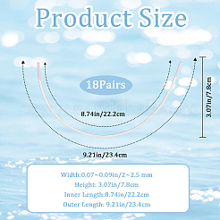 201ステンレススチール製ブラジャーのアンダーワイヤー  ブラの形を整えるための頑丈な金属製のブラワイヤー  ステンレス鋼色  13.7x23.3mm&nbsp;LS-FIND-WH0421-34E