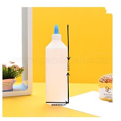 ポリエチレン絞りボトル  スルーホールと青い先端キャップ付き  塗料用  工芸  アート  グルー  多目的  ホワイト  6x22cm  容量：500ミリリットル&nbsp;X-TOOL-WH0119-30