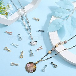 ペンダント作り用 70色合金アイスピックピンチベイル 7個  ミックスカラー  19mm  穴：5x4mm  ピン：0.8mm  10個/カラー&nbsp;FIND-SP0002-03