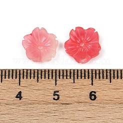 シェルパウダービーズ  花  ピンク  10x2.5mm  穴：1.2mm&nbsp;BSHE-L038-01B