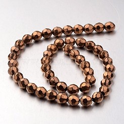 Electroplate Non-magnetic Synthetic Hematite Bead Strands&nbsp;G-F300-42-08