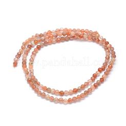 Natural Sunstone Beads Strands&nbsp;G-E411-13A-4mm