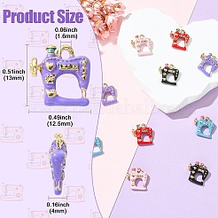 10Pcs 5 Colors Alloy Enamel Charms&nbsp;ENAM-CJ0007-55