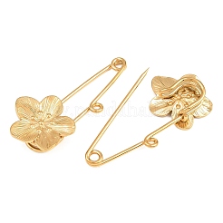 Peach Blossom 304 Stainless Steel Safety Pins Brooch Findings&nbsp;SA-CBA098D-14B-G01