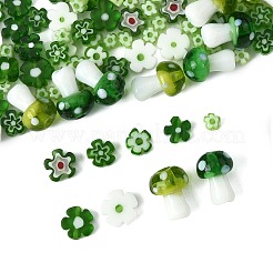 156Pcs 9 Styles Handmade Millefiori Glass Bead Strands&nbsp;LAMP-FS0001-49