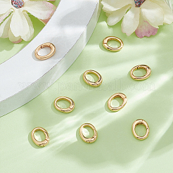 9Pcs Brass Spring Gate Rings&nbsp;KK-ME0003-17