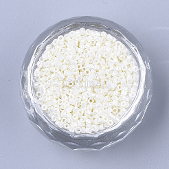 ガラスシリンダービーズ  シードビーズ  セイロン  丸い穴  ベージュ  1.5~2x1~2mm  穴：0.8mm  約8000個/袋  約85~95 G /袋&nbsp;SEED-Q036-01A-F04