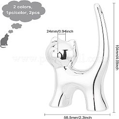 Porcelain Cat Shape Home Display Decorations&nbsp;DJEW-FG0001-10