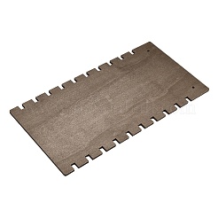 10スロットL字型MDF＆鉄製ペンダントネックレスジュエリーディスプレイスタンド  ネックレス ジュエリー オーガナイザー ホルダー  長方形  プラチナ  キャメル  15x7.3x28.5cm&nbsp;NDIS-G008-03B