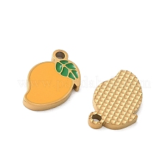 Fruit 304 Stainless Steel Enamel Pendants&nbsp;SA-CBA49D2-11G-06