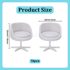 ABS Plastic Chair Micro Landscape Dollhouse Accessories&nbsp;LS-DJEW-WH0039-127