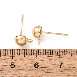 Brass Stud Earring Findings&nbsp;KK-G604-01G-03
