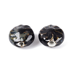 Windmill Spiral Pattern Vintage Handmade Porcelain Beads&nbsp;PORC-N013-19-10