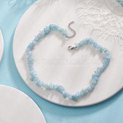 Natural White Jade Dyed Chips Beaded Necklaces&nbsp;NJEW-JN04275-07
