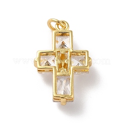 Rack Plating Brass Micro Pave Cubic Zirconia Pendants&nbsp;KK-A160-05G