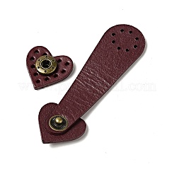Heart Cowhide Leather Sew on Purse Clasps&nbsp;FIND-D027-01A