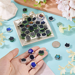 40Pcs 5 Colors Two Tone Glass Beads&nbsp;GLAA-TA0003-38