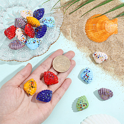 21Pcs 7 Colors Handmade Lampwork Beads&nbsp;LAMP-PA0001-88