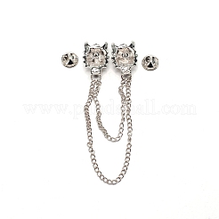 Men's Dragon Scarf Collar Brooch Lapel Pin&nbsp;JEWB-WH0022-20B