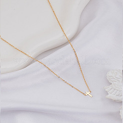 1pc Brass Religion Cross Pendant Cable Chain Necklaces for Women Men&nbsp;NJEW-LP0002-82