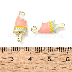合金エナメルチャーム  アイスキャンディーチャーム  ゴールドカラー  19.5x7.5x4.5mm  穴：1.8mm&nbsp;FIND-G108-02B-G