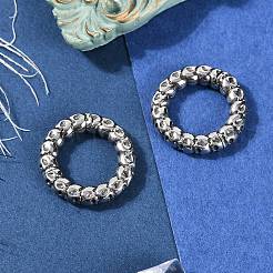 Skull Ring 316 Surgical Stainless Steel Hoop Nose Rings&nbsp;EJEW-G416-19B-AS