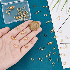 24Pcs 2 Styles Brass Fold Over Clasps&nbsp;KK-UN0003-11G