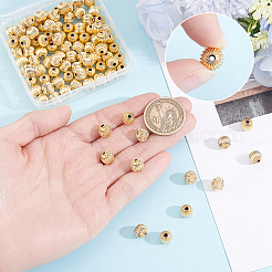 100Pcs  Brass Grooved Beads&nbsp;KK-BBC0028-39
