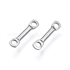変色しにくい304ステンレススチールリンクコネクター  ステンレス鋼色  10x2x1mm  穴：1.2mm&nbsp;STAS-S117-019A