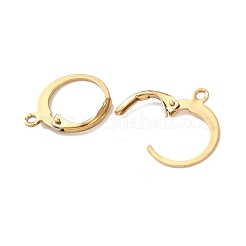 イオンプレーティング(IP) 304 ステンレススチール レバーバック イヤリング金具  カン付き  18KGP金メッキ  14.5x12x2mm  穴：1.5mm&nbsp;LS-STAS-E103-06G