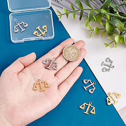 8Pcs 2 Colors 304 Stainless Steel Pendants&nbsp;STAS-UN0038-33