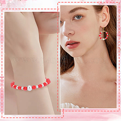 2連売り合成サンゴ彫刻ビーズ連売り  染め  花  レッドオレンジ  6mm  穴：1.2mm  約60個/連  14.57インチ（37cm）&nbsp;CORA-PA0001-01