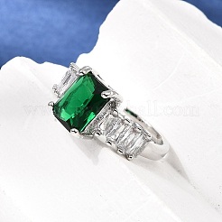 Brass Pave Cubic Zirconia Cuff Open Rings&nbsp;CU-CBA5C10-11P