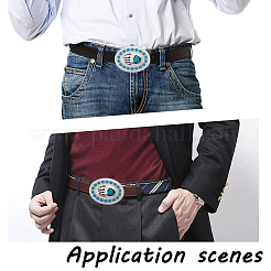 合金エナメルバックルクラスプ  ストラップベルト用  服飾材料  オーバル  プラチナ  69.5x89.5x14mm&nbsp;FIND-WH0126-367