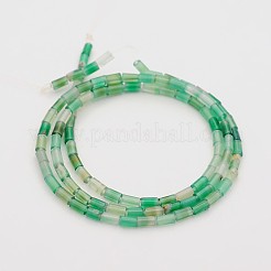 Natural Green Onyx Agate Column Beads Strands&nbsp;G-N0153-22