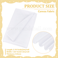 キャンバス生地  DIYクラフト用品  ホワイト  1500x0.8mm  2m / pc&nbsp;DIY-WH0816-170B-01