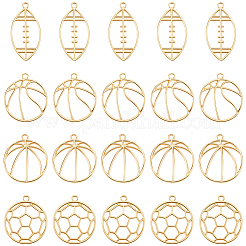 20Pcs 4 Styles Alloy Open Back Bezel Big Pendants&nbsp;FIND-SP0005-99