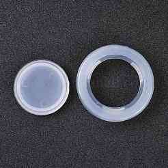 プラスチックカバー  フラットラウンド  ホワイト  65x14mm&nbsp;LS-FIND-WH0063-87