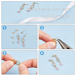 30Pcs Brass Stud Earring Findings and 30Pcs Earring Backs Sets&nbsp;KK-AR0001-91G-NR