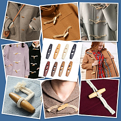 80Pcs 8 Colors Natural Wood Buttons&nbsp;FIND-NB0005-03D