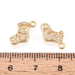 Brass Micro Pave Cubic Zirconia Charms&nbsp;KK-N263-142A-G