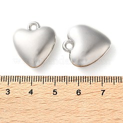 CCBプラスチックペンダント  ハートチャーム  プラチナ  21.5x19.5x6.5mm  穴：2.5mm&nbsp;CCB-L015-16B-P