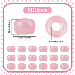 800Pcs Plastic Pearlized Beads&nbsp;KY-SP0001-53B