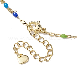 304 Stainless Steel Enamel Link Chains Anklets&nbsp;AJEW-AN00588-01