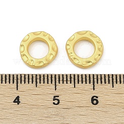 合金フレームコネクター  カドミウムフリー＆鉛フリー  テクスチャリング形状  ラックめっき  マットゴールドカラー  10.5x10x2mm  内径：5.2mm&nbsp;PALLOY-D369-23MG-01