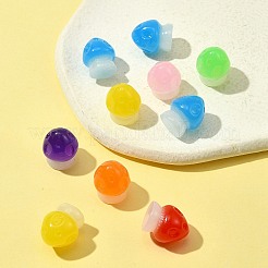 蓄光樹脂キノコ飾り10個。  デスク装飾用の暗闇で光るキノコ  ミックスカラー  13.5~14x11~11.5x11mm&nbsp;RESI-FS0001-60B