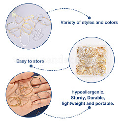 120Pcs 12 Style Brass Linking Rings&nbsp;KK-BY0001-02