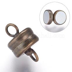 Brass Magnetic Clasps with Loops&nbsp;KK-P114-07AB